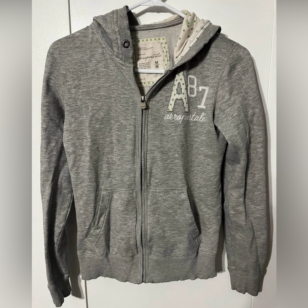 Aeropostale Gray Hooded Jacket